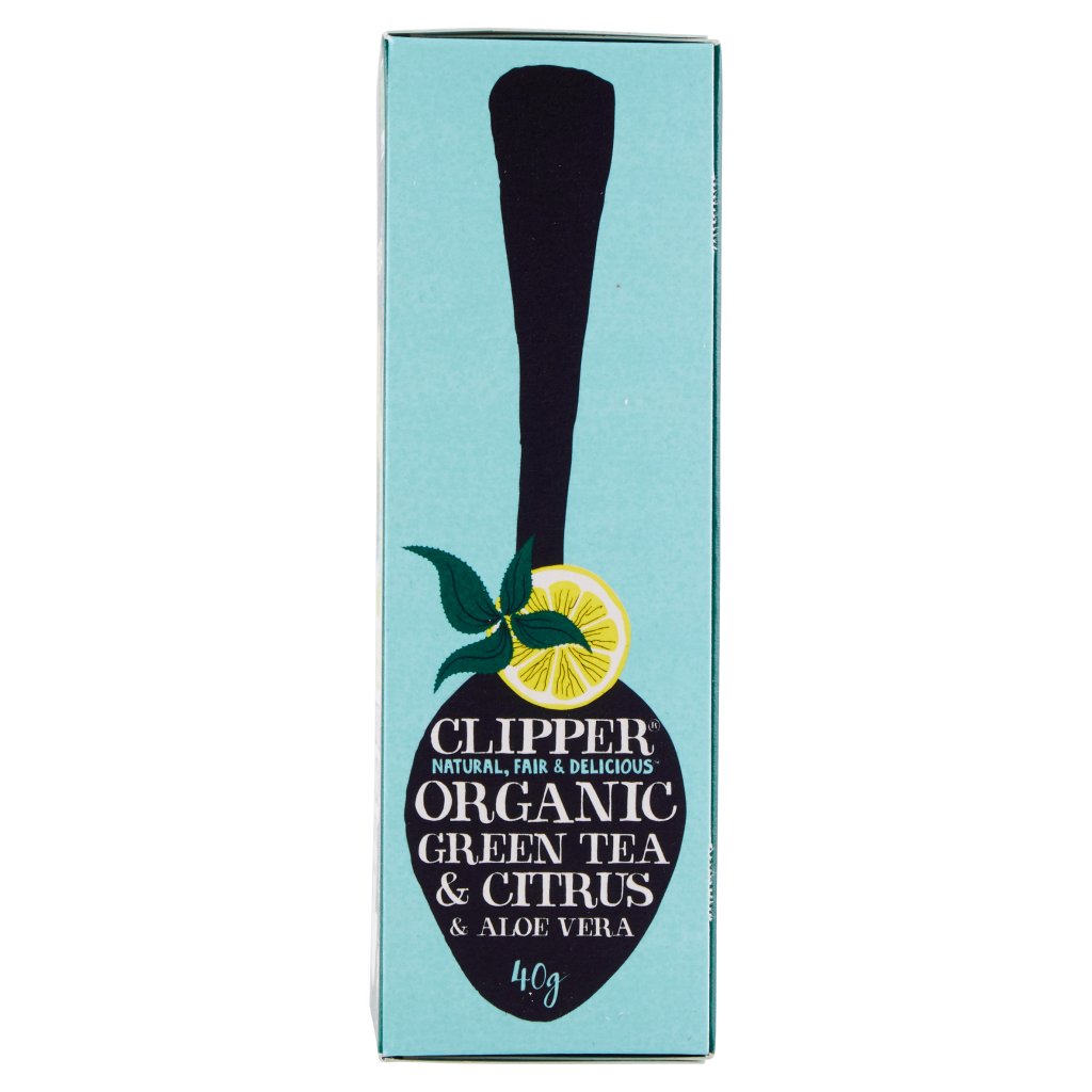 Clipper Te Verde Limone e Aloe Vera Biologico Fairtrade 20 Filtri