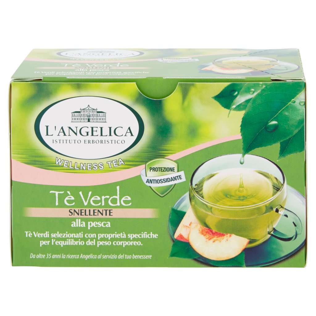 L'angelica Wellness Tea Tè Verde Snellente alla Pesca 20 Bustine