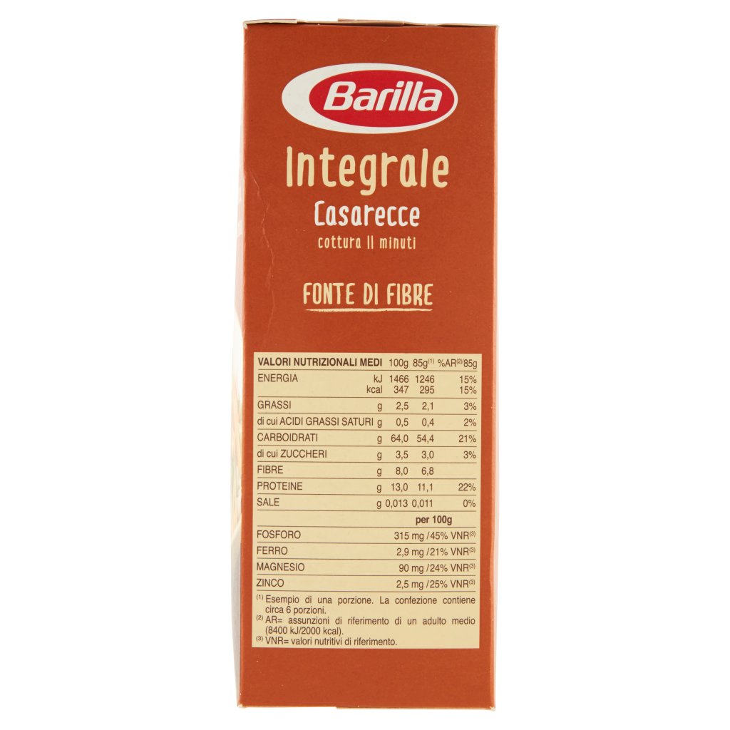 Barilla Caserecce Integ.G.500 Grano Ita. Barilla