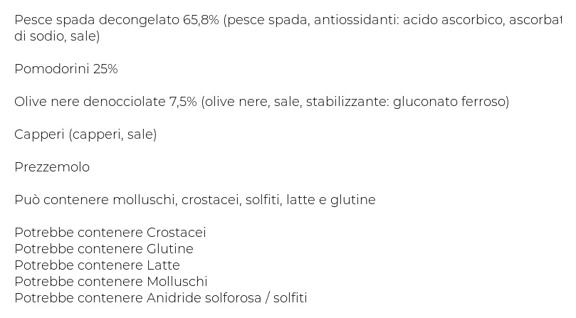 Fresche Bontá Trancio di Pesce Spada alla Mediterranea