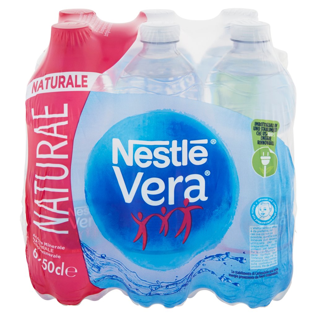 Nestlé Vera Naturae, Acqua Minerale Naturale Oligominerale 50cl x 6