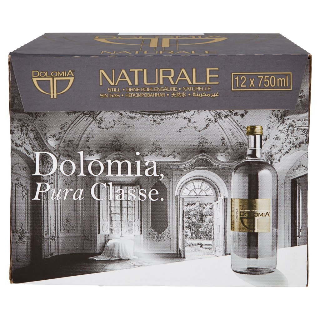 Dolomia Acqua Oligominerale 0,75l x 12 Bt Vap Exclusive Naturale