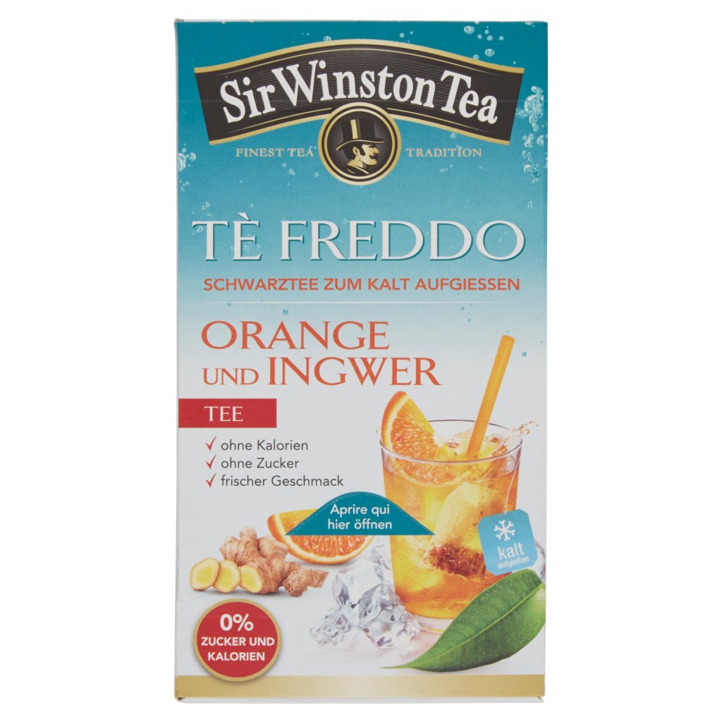 Sir Winston Tea Tè Freddo Arancia e Zenzero 18 x 2,5 g