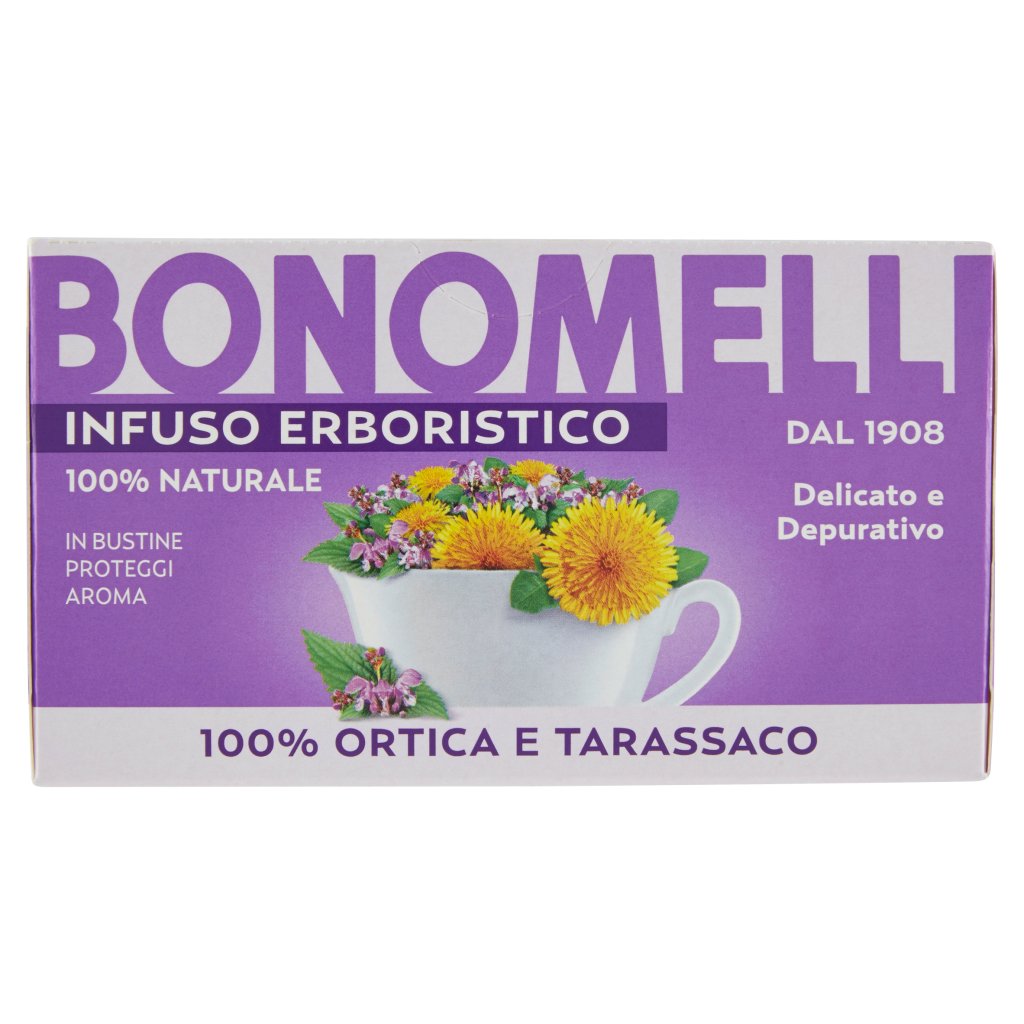 Bonomelli Infuso Erboristico 100% Ortica e Tarassaco 16 Filtri