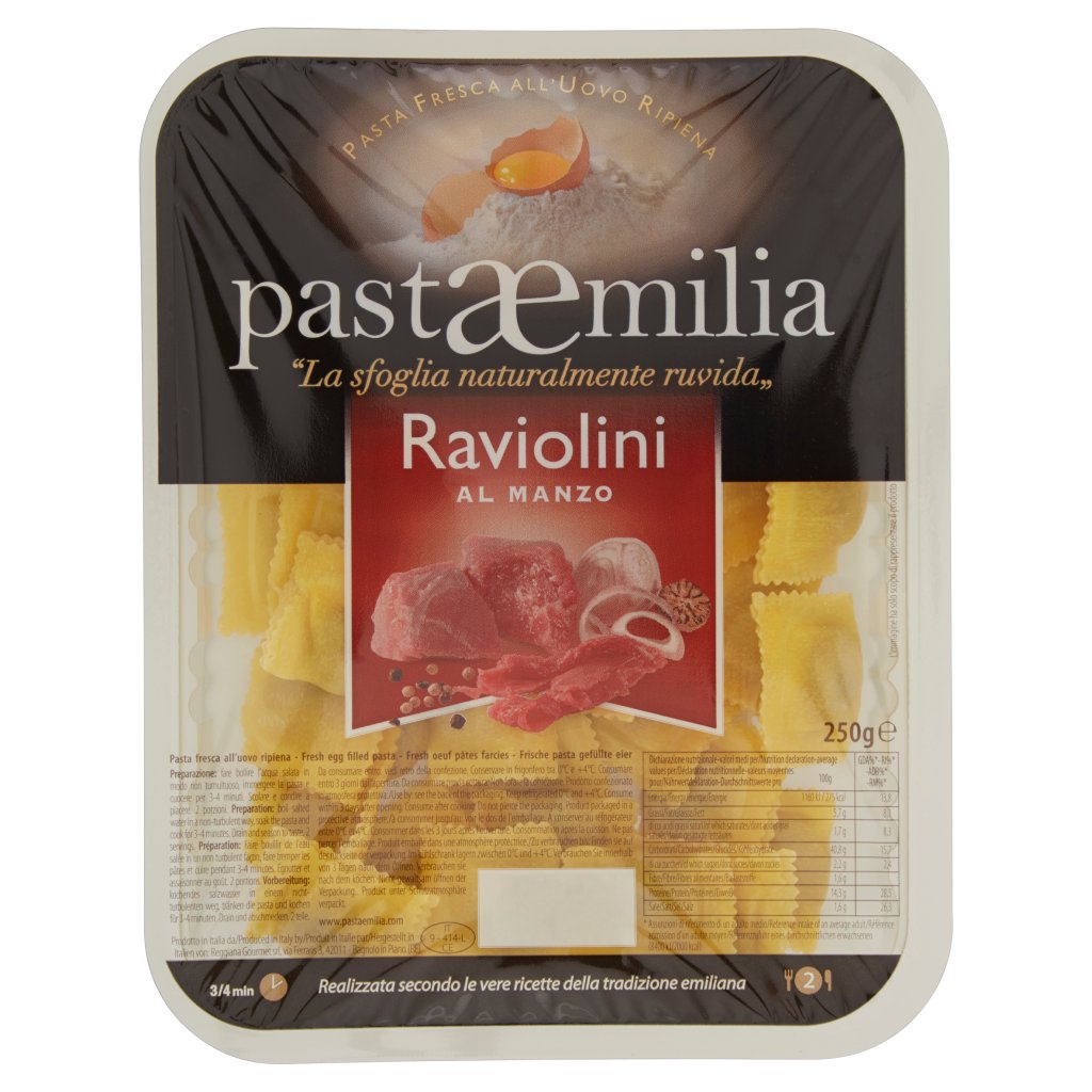 Pastaemilia Raviolini al Manzo 250 g