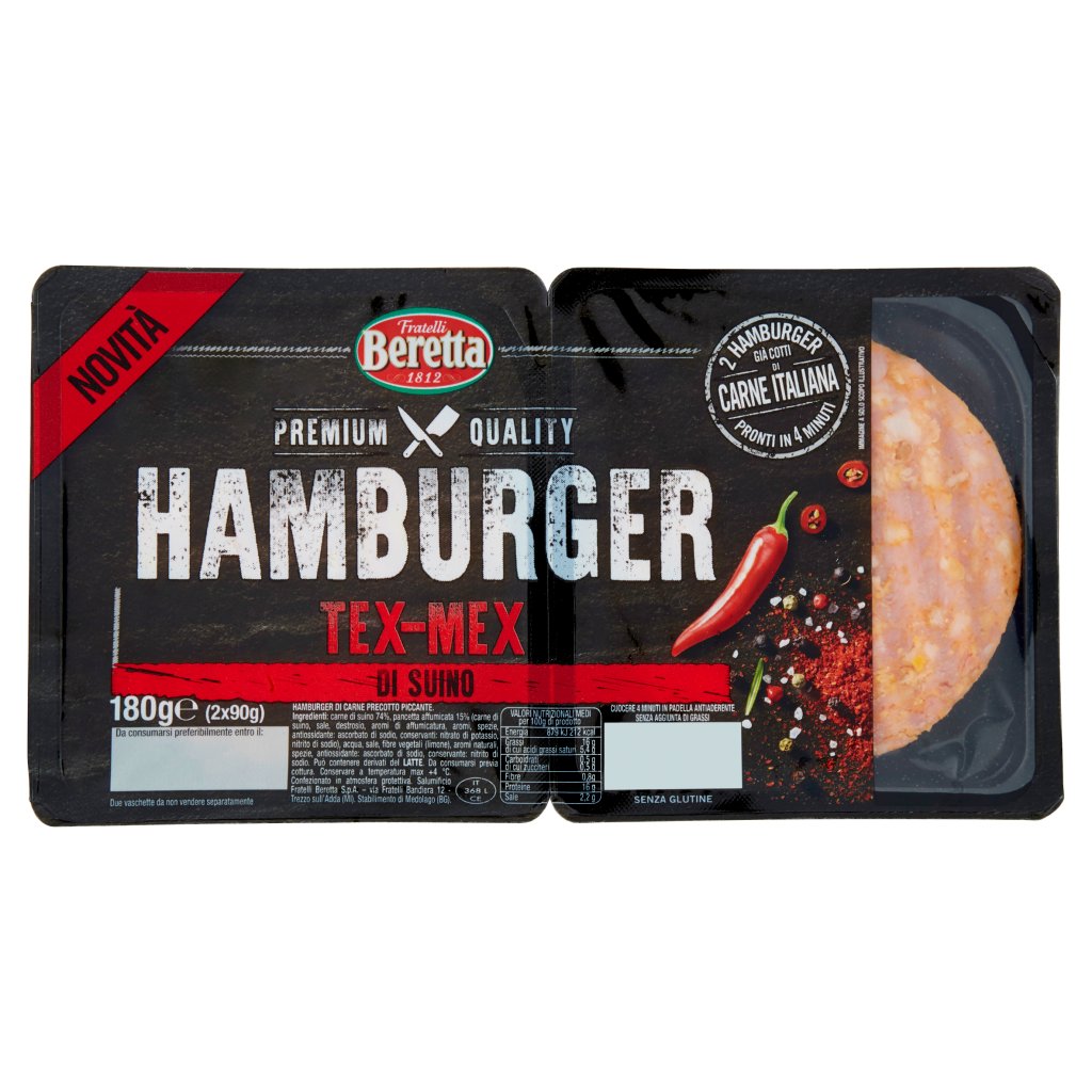 Fratelli Beretta Hamburger Tex-mex di Suino 2 x 90 g