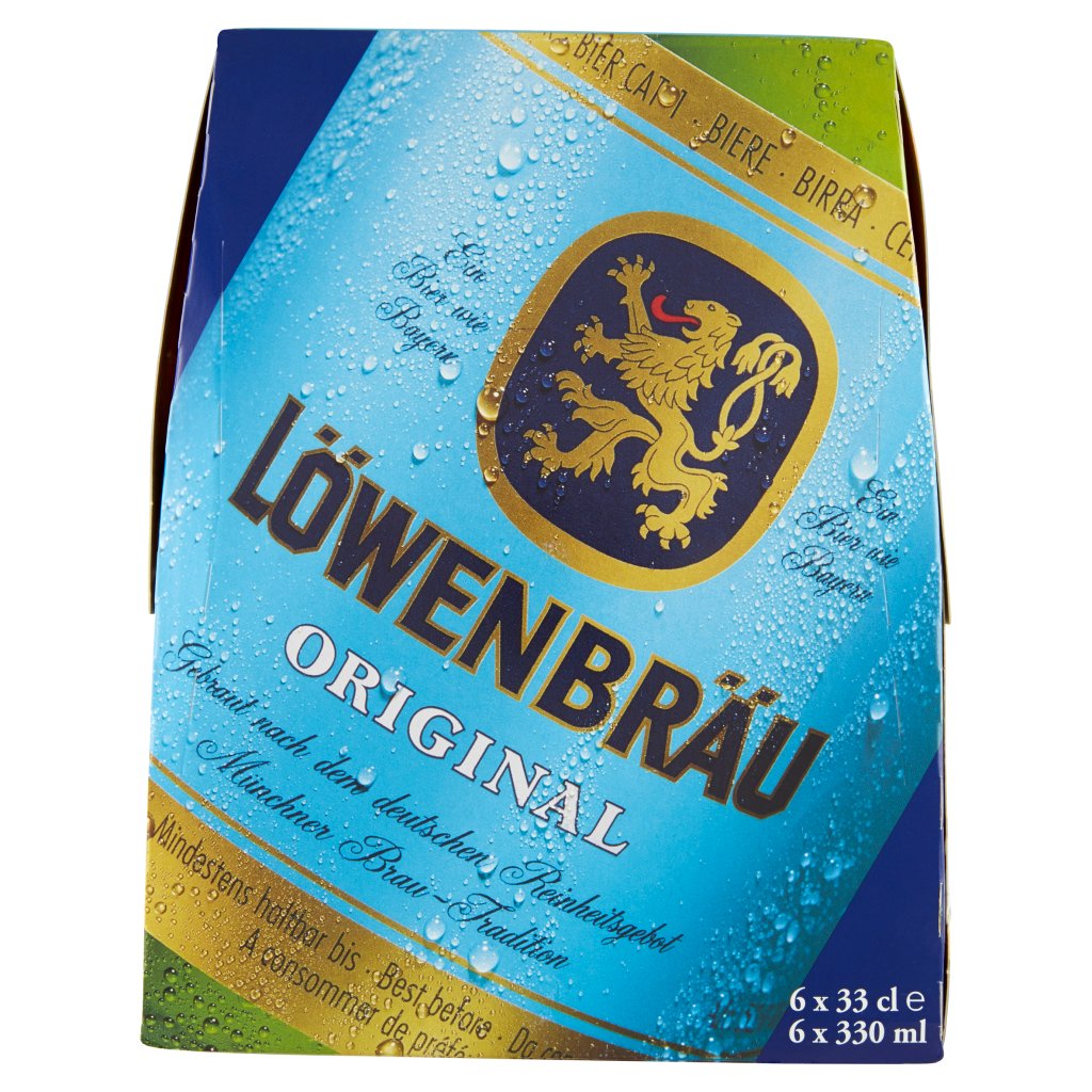 Lӧwenbräu Lowenbrau Original Birra Lager Bavarese Bottiglia 6x33cl