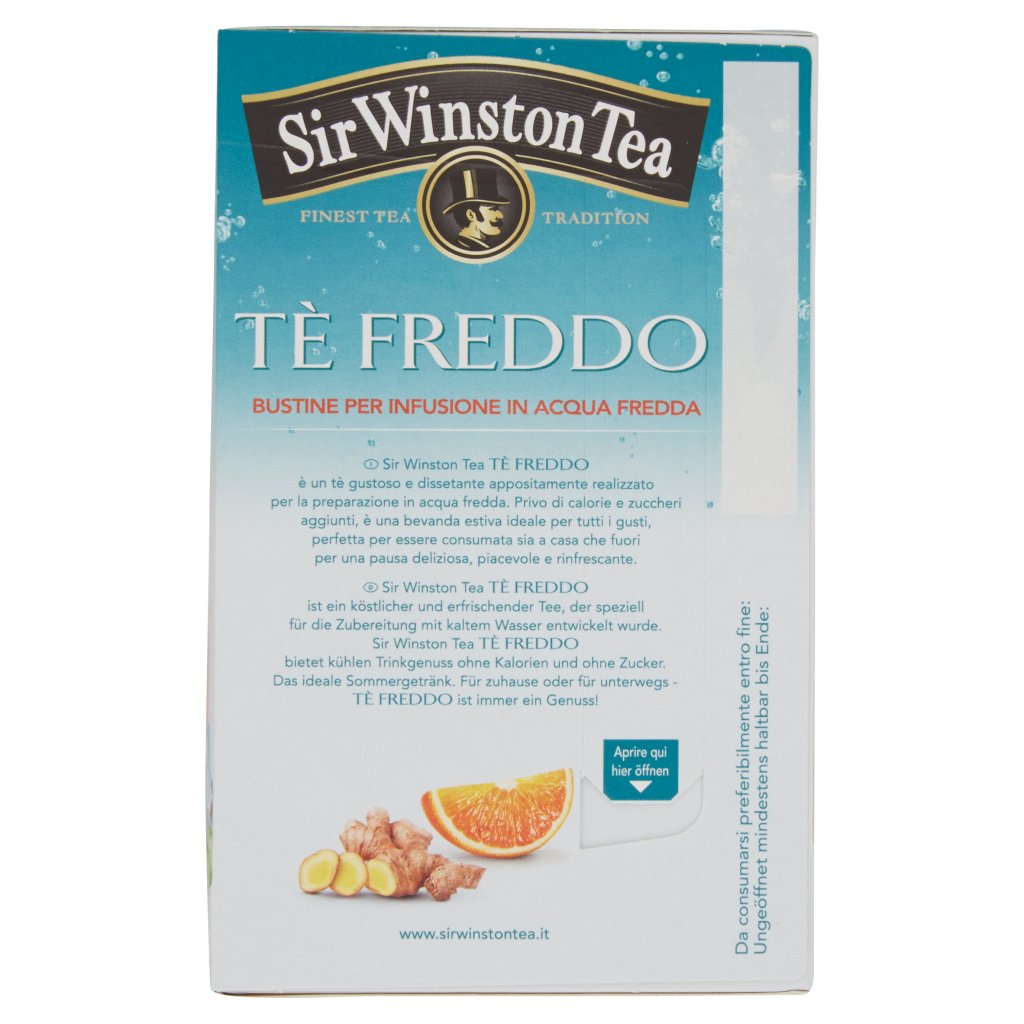 Sir Winston Tea Tè Freddo Arancia e Zenzero 18 x 2,5 g