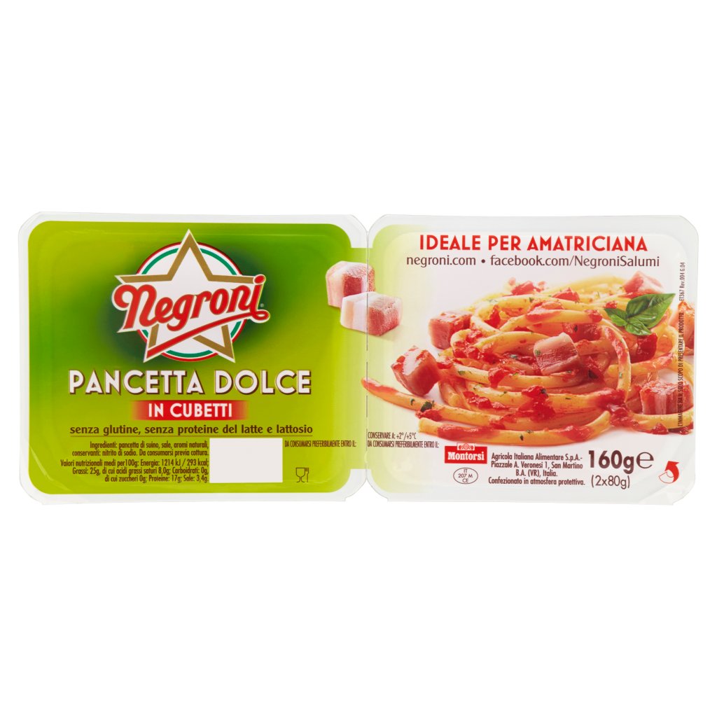 Negroni Pancetta Dolce in Cubetti 2 x 80 g