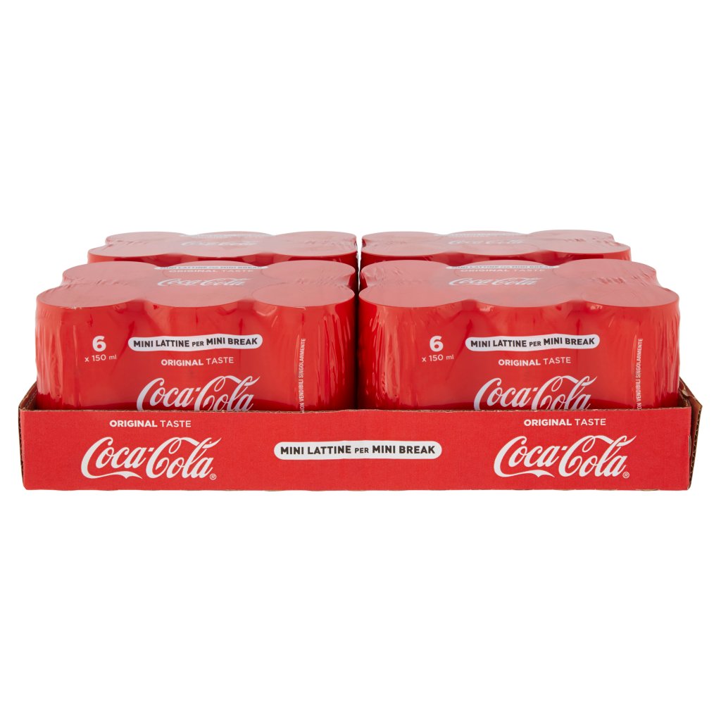 Coca-cola Lattina da 150ml Confezione da 24 Pezzi (4x6)