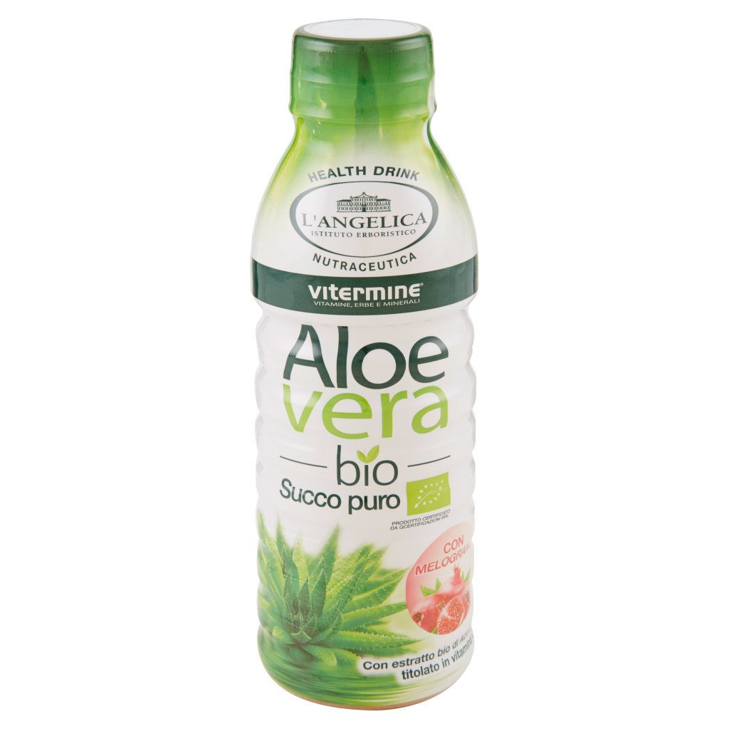 L'angelica Nutraceutica Health Drink Aloe Vera Bio Succo Puro con Melograno
