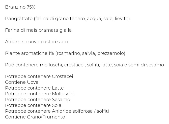 Fresche Bontá Filetto di Branzino Panato Aromatizzato