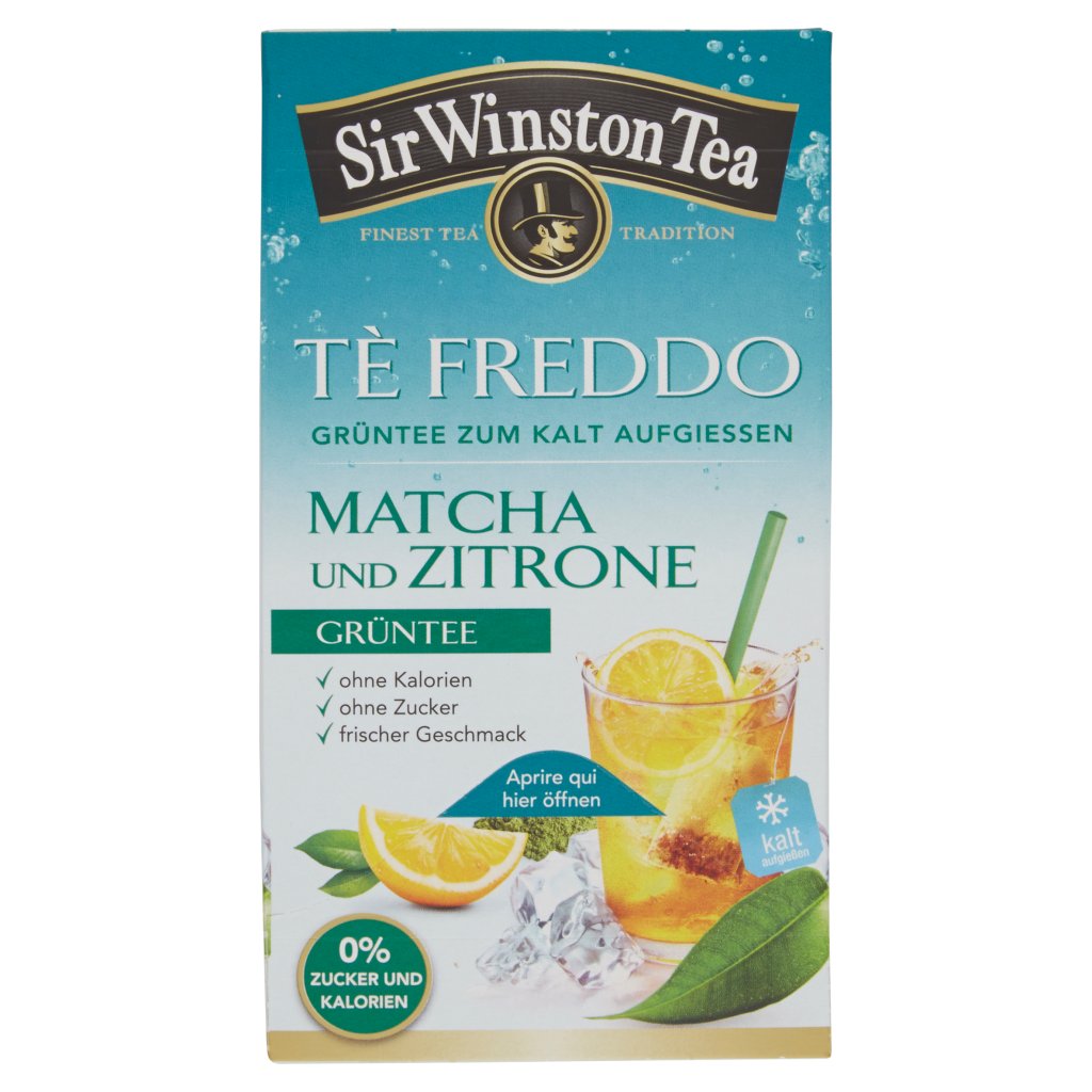 Sir Winston Tea Tè Freddo Matcha e Limone 18 x 2,5 g