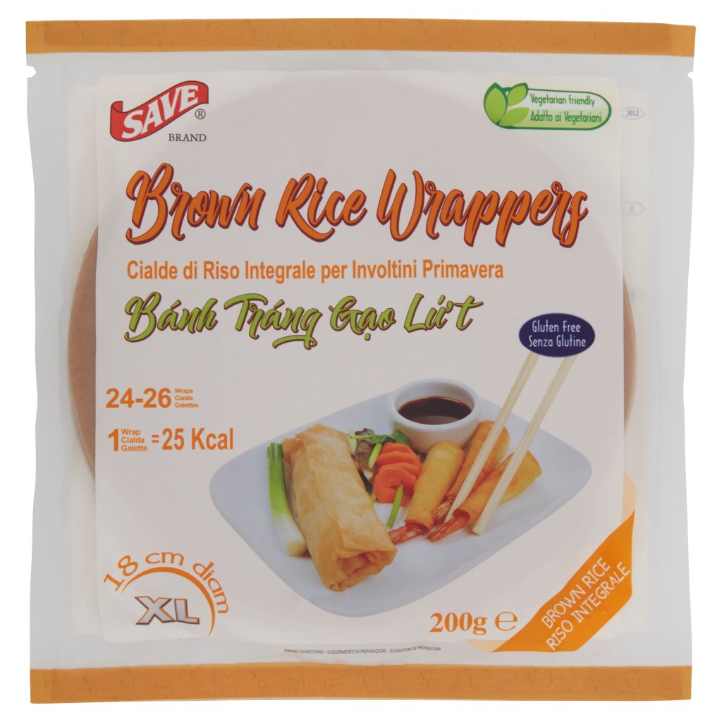 Save Brown Rice Wrappers Cialde di Riso Integrale per Involtini Primavera
