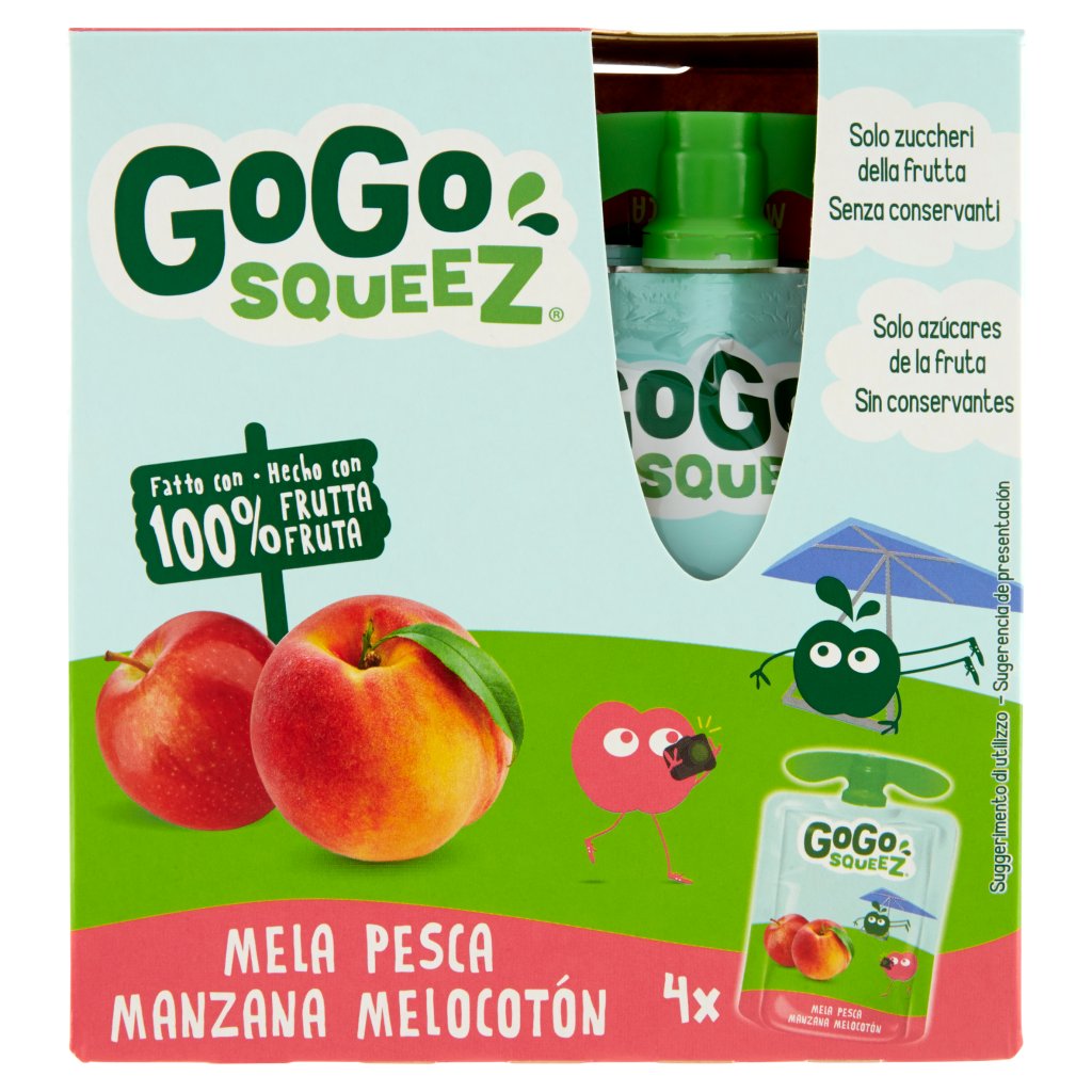 Gogo Squeez Mela Pesca 4 x 90 g