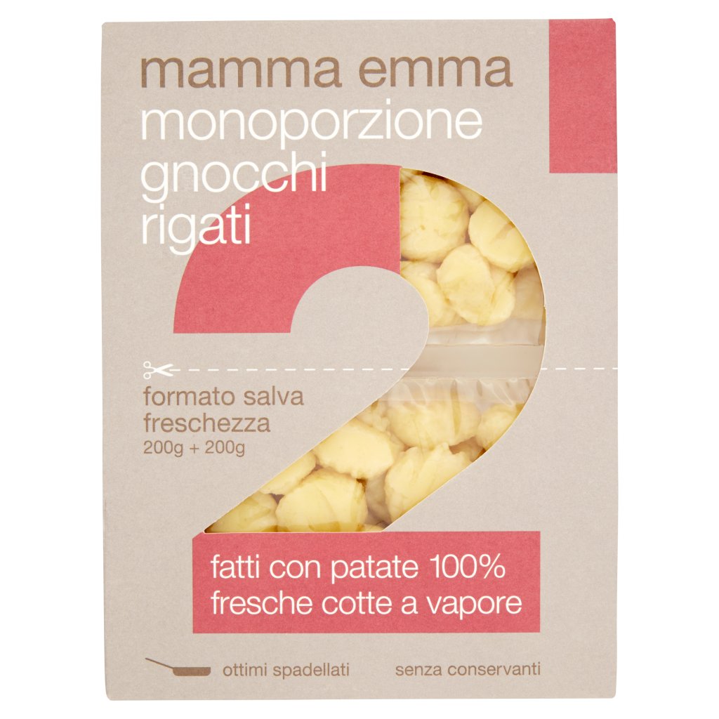 Mamma Emma Monoporzione Gnocchi Rigati 2 x 200 g