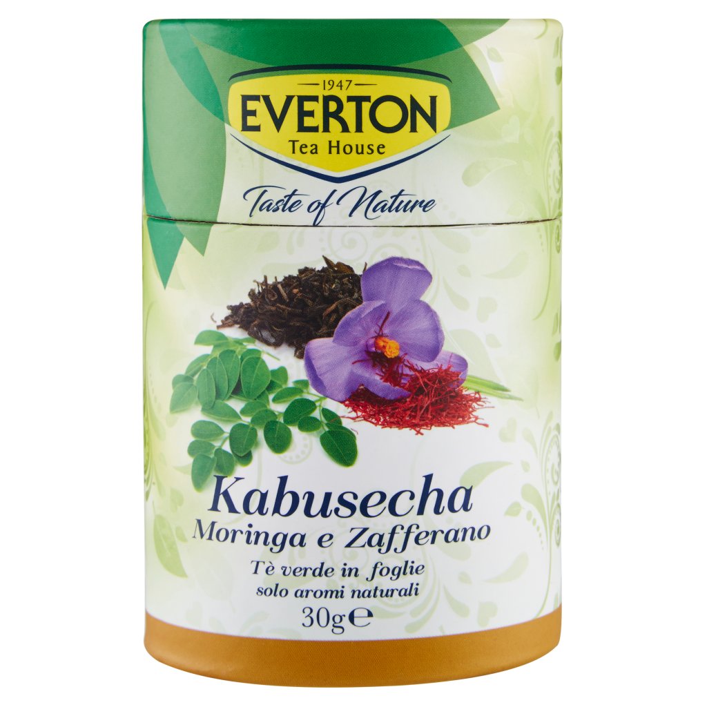 Everton Taste Of Nature Kabusecha Moringa e Zafferano Tè Verde  in Foglie