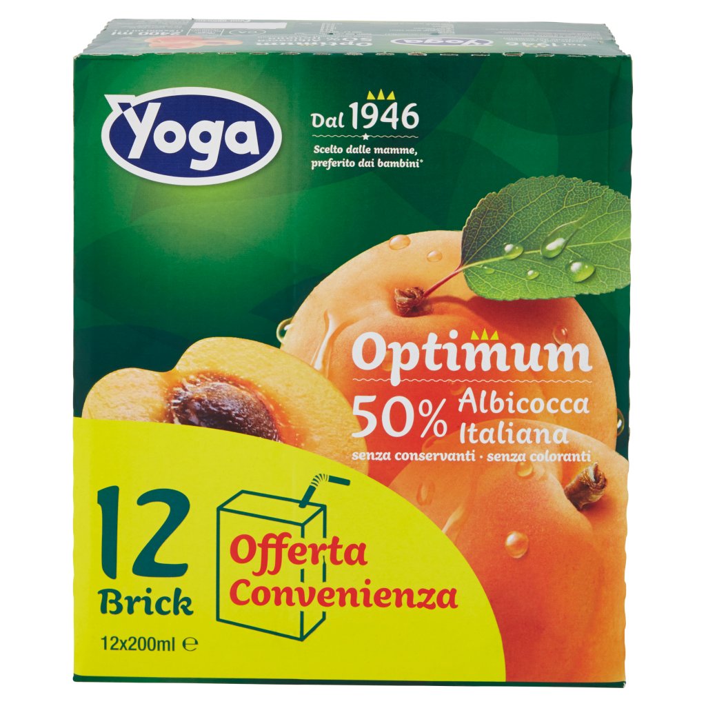 Yoga Optimum 50% Albicocca Italiana 12 x 200 Ml