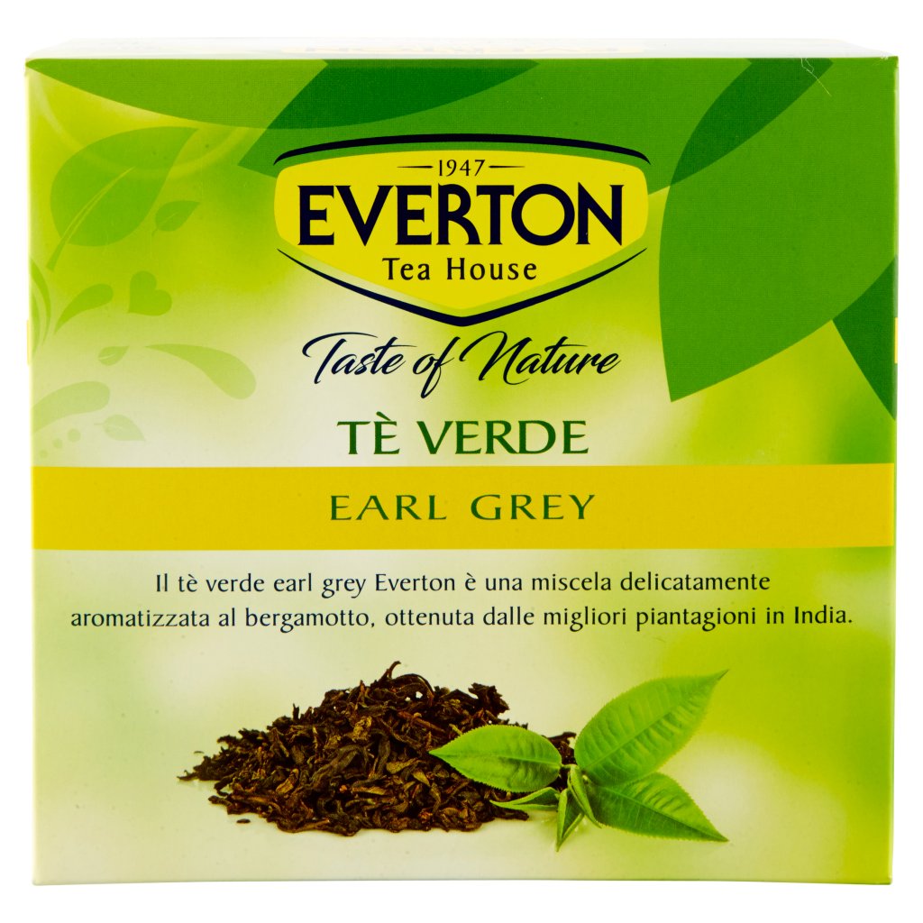 Everton Taste Of Nature Tè Verde Earl Grey 40 x 1,7 g