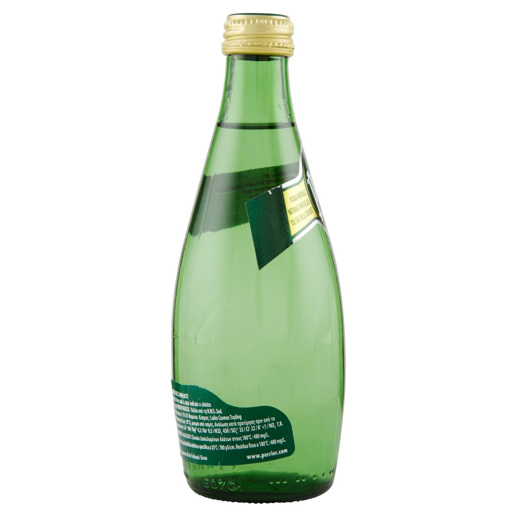 Perrier , Acqua Minerale Naturale Frizzante, Rinforzata con il Gas della Sorgente, Vetro, 33cl