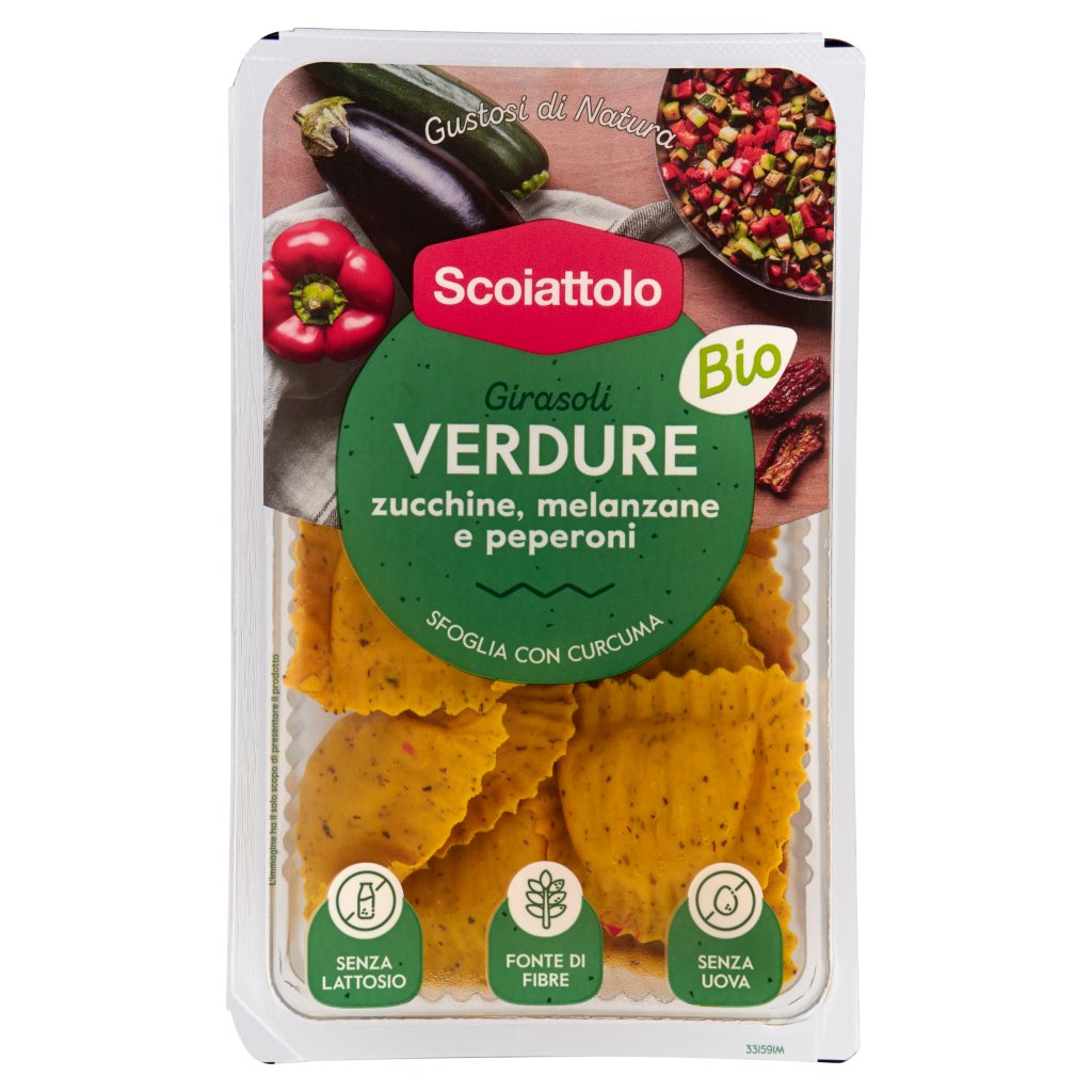 Scoiattolo Girasoli Bio Verdure: Zucchine, Melanzane e Peperoni