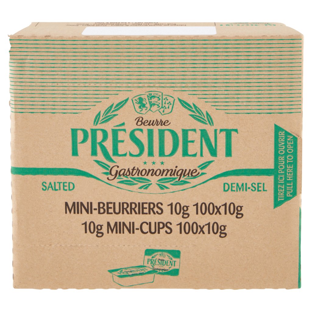 Président Mini-beurriers Demi-sel 100 x 10 g