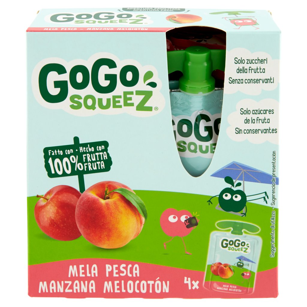 Gogo Squeez Mela Pesca 4 x 90 g