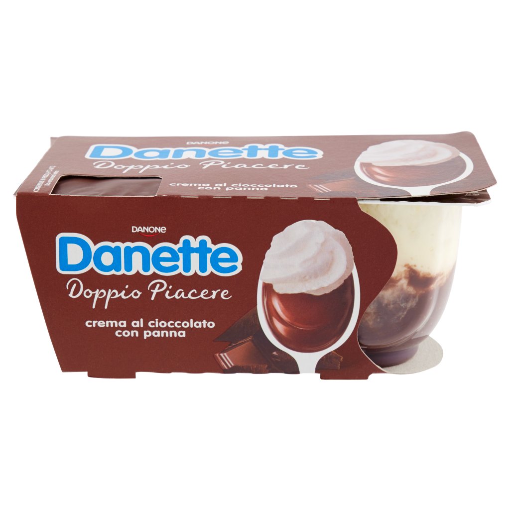Danette Doppio Piacere Crema Dessert al Cioccolato con Panna