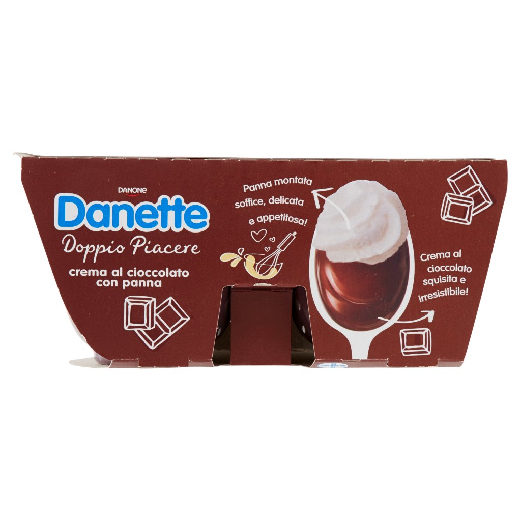 Danette Doppio Piacere Crema Dessert al Cioccolato con Panna
