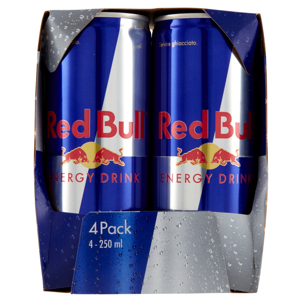Red Bull Energy Drink, 250 Ml (4 Lattine)