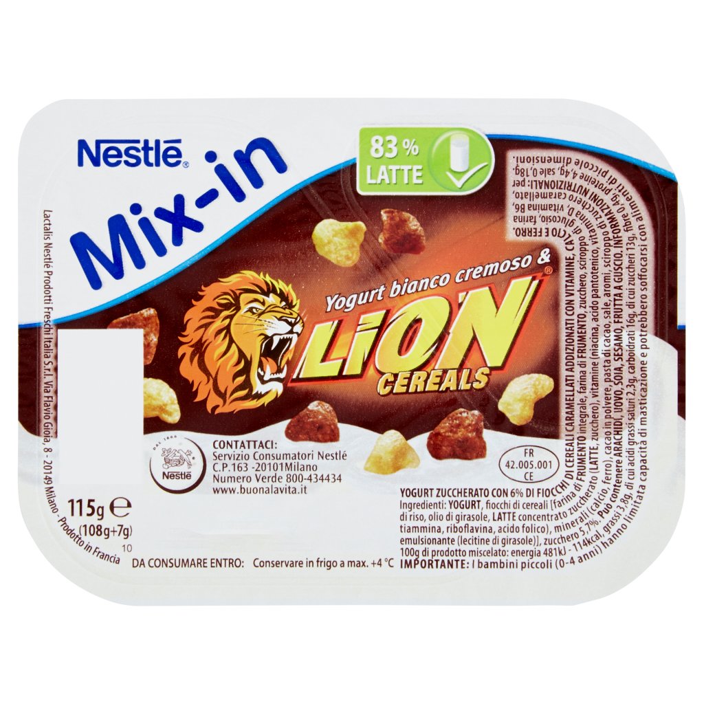 Nestlé Lion Lion Mix-in Yogurt Bianco Cremoso & Lion Cereals
