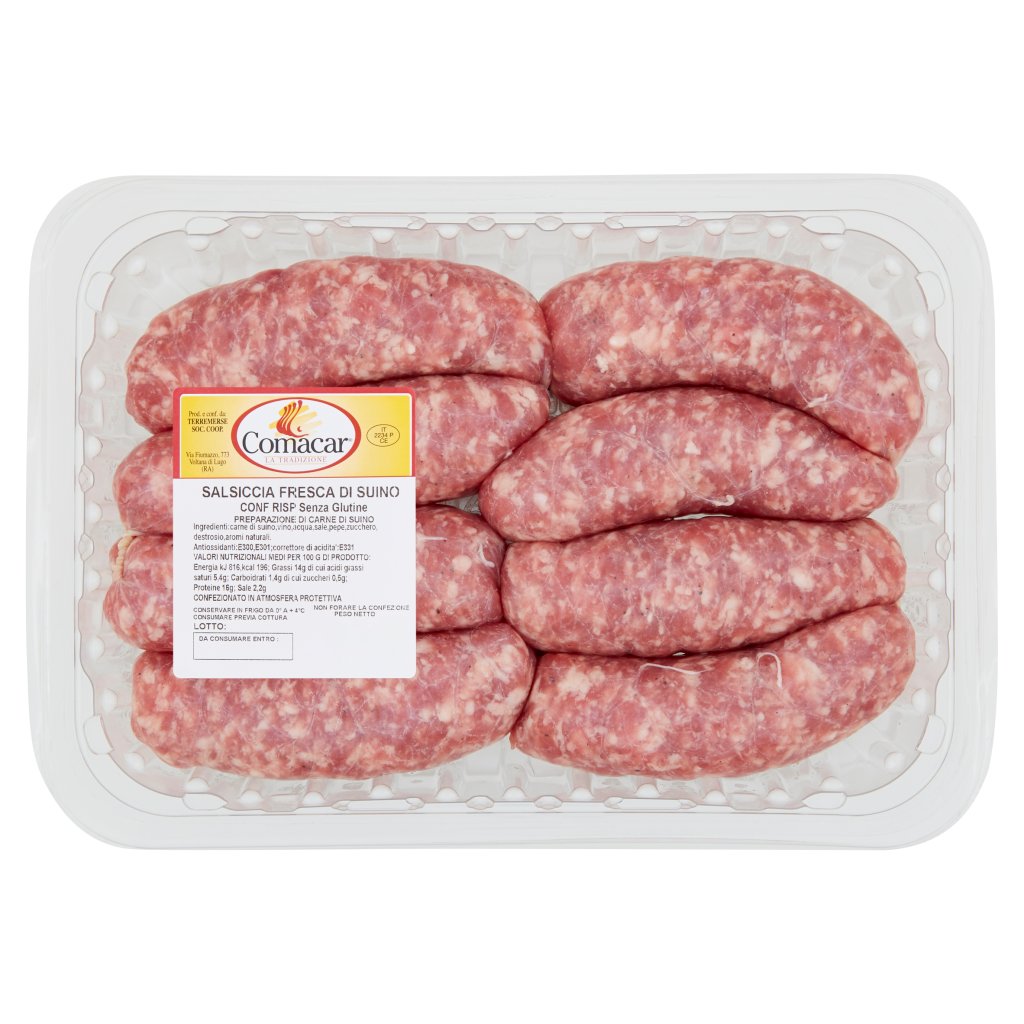 Comacar Salsiccia Fresca di Suino 0,800 Kg