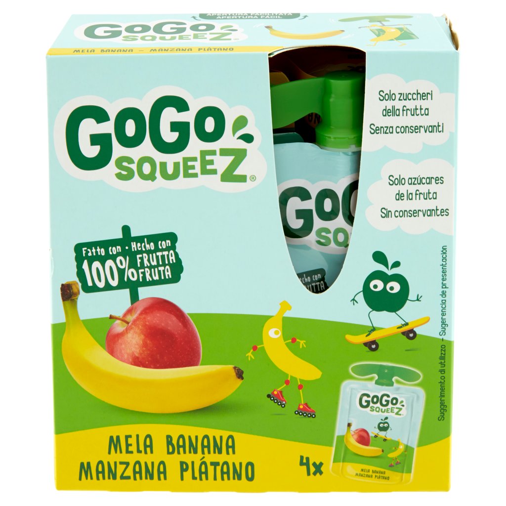 Gogo Squeez Mela Banana 4 x 90 g