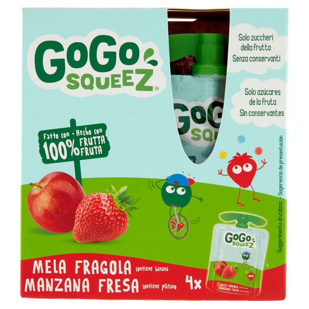 Gogo Squeez Mela Fragola 4 x 90 g