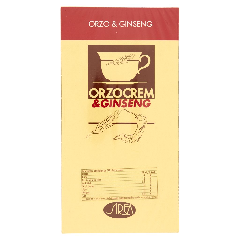 Sirea Orzocrem & Ginseng 30 Cialde Filtro