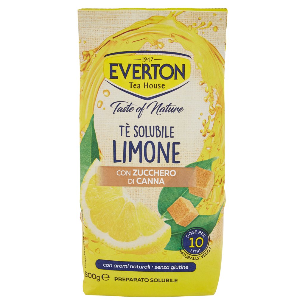 Everton Taste Of Nature Tè Solubile Limone con Zucchero di Canna