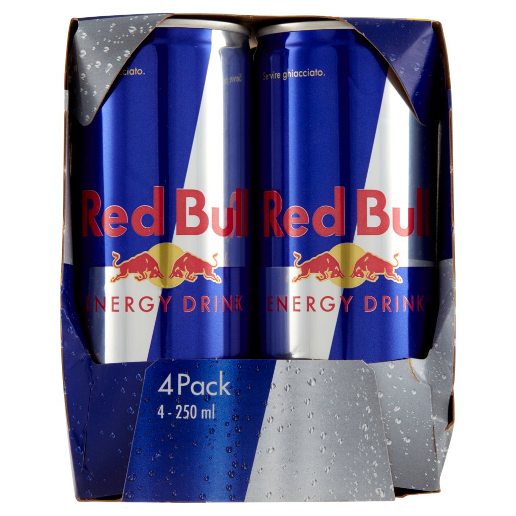 Red Bull Energy Drink, 250 Ml (4 Lattine)