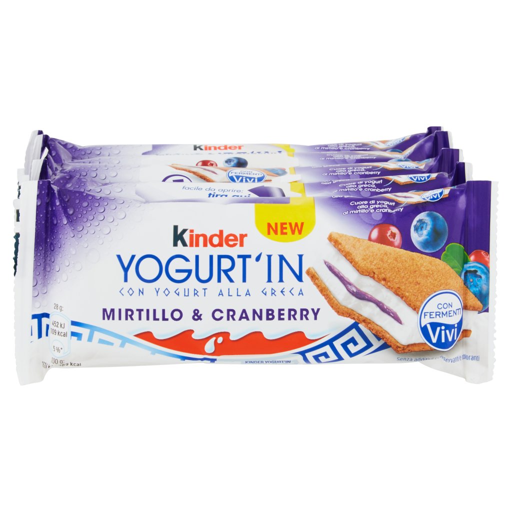 Kinder Yogurt'in Mirtillo & Cranberry
