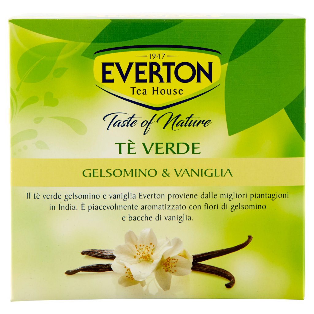 Everton Taste Of Nature Tè Verde Gelsomino & Vaniglia 40 x 1,3 g