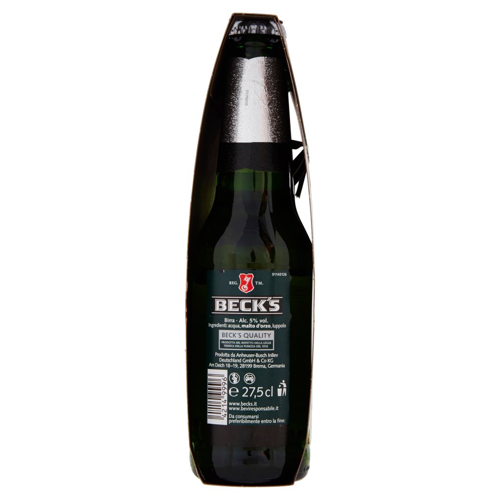 Beck's Beck's Birra Pilsner Tedesca Bottiglia 4x27,5cl