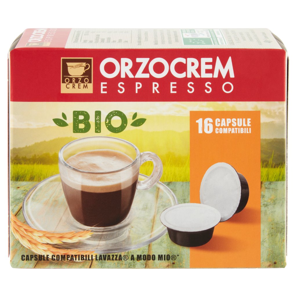 Orzocrem Espresso Bio 16 Capsule Compatibili Lavazza a Modo Mio*