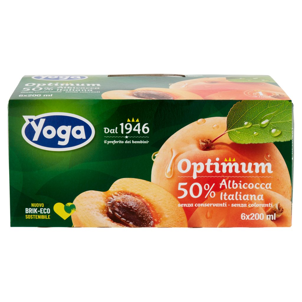 Yoga Optimum 50% Albicocca Italiana 6 x 200 Ml