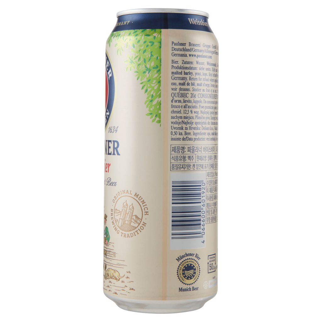Paulaner Weissbier Munich Wheat Beer Igp 0,5 l