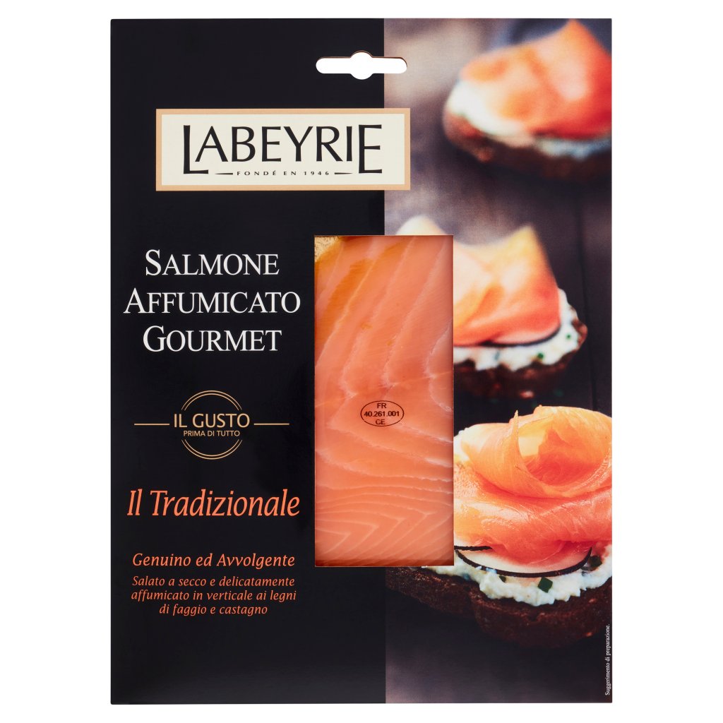 Labeyrie Labeyrie il Tradizionale Salmone Affumicato Genuino e Avvolgente 75 g