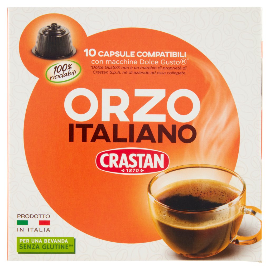 Crastan Orzo Italiano Capsule Compatibili con Macchine Dolce Gusto* 10 x  3,0 g