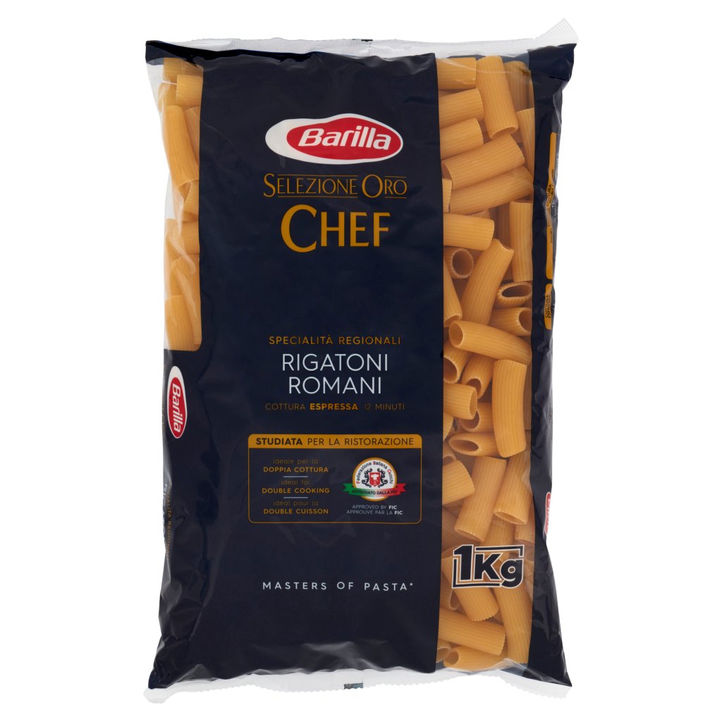 Barilla Selezione Oro Chef Rigatoni Romani 1kg