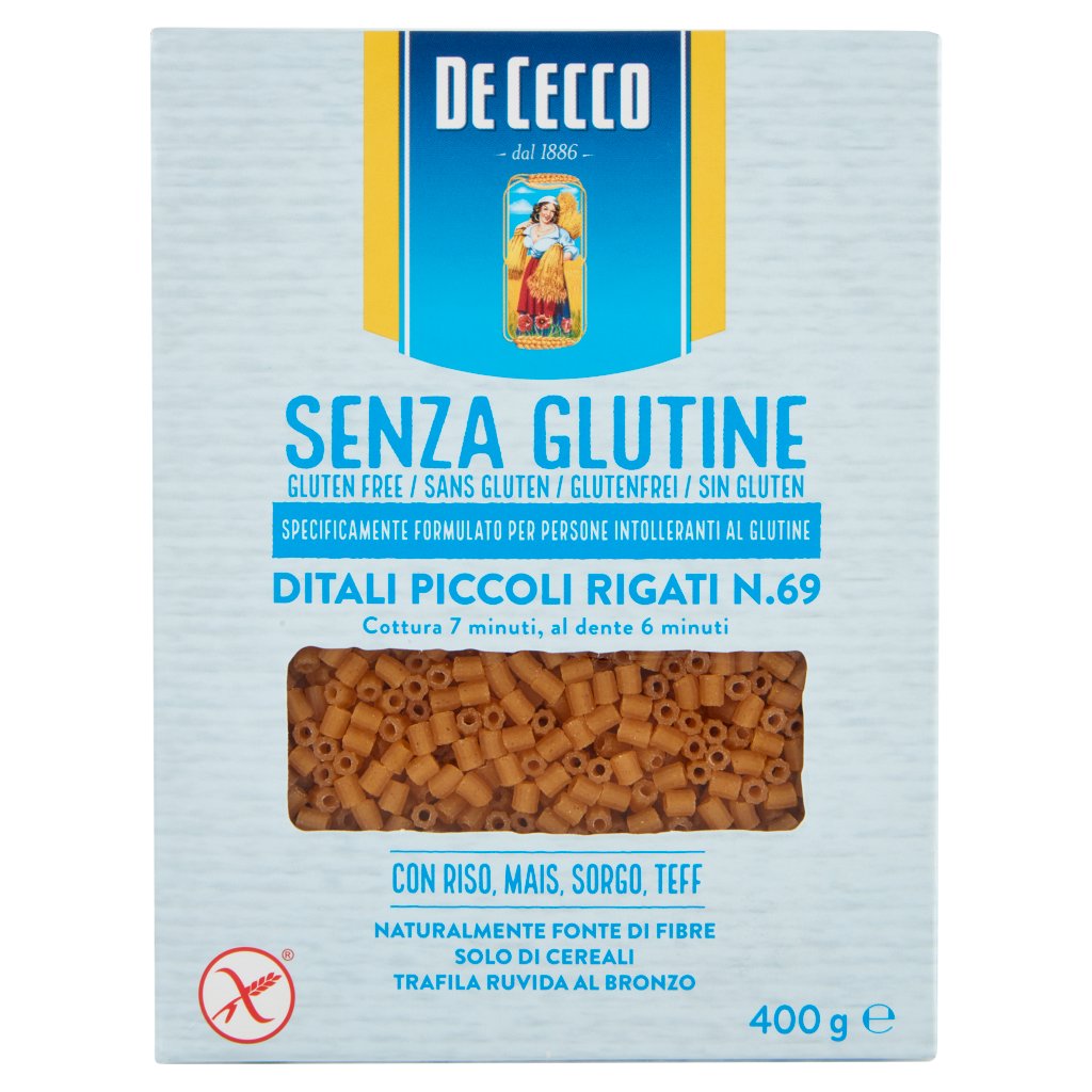 De Cecco Senza Glutine Ditali Piccoli Rigati N.69