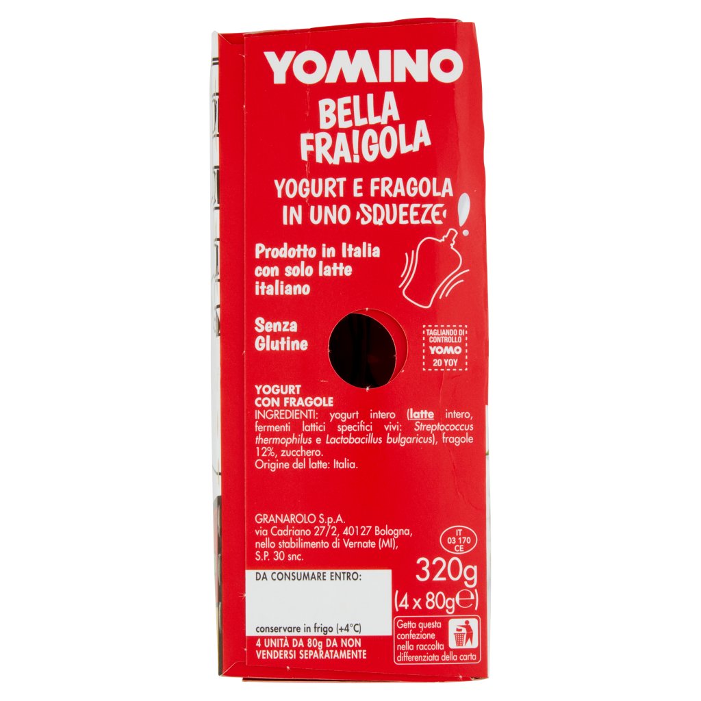 Yomino 100% Naturale Fragola 4 x 80 g