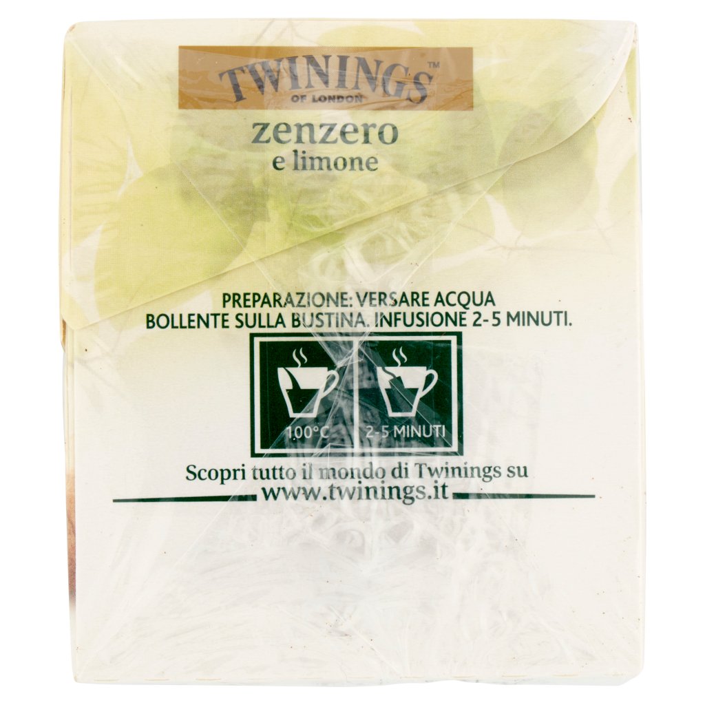 Twinings Twinings Infuso Aromatizzato Zenzero e Limone 20 x 1,5 g