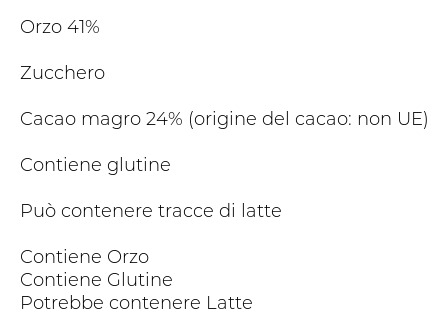 Orzo Bimbo Preparato Solubile Orzo e Cacao, con Cacao in Polvere